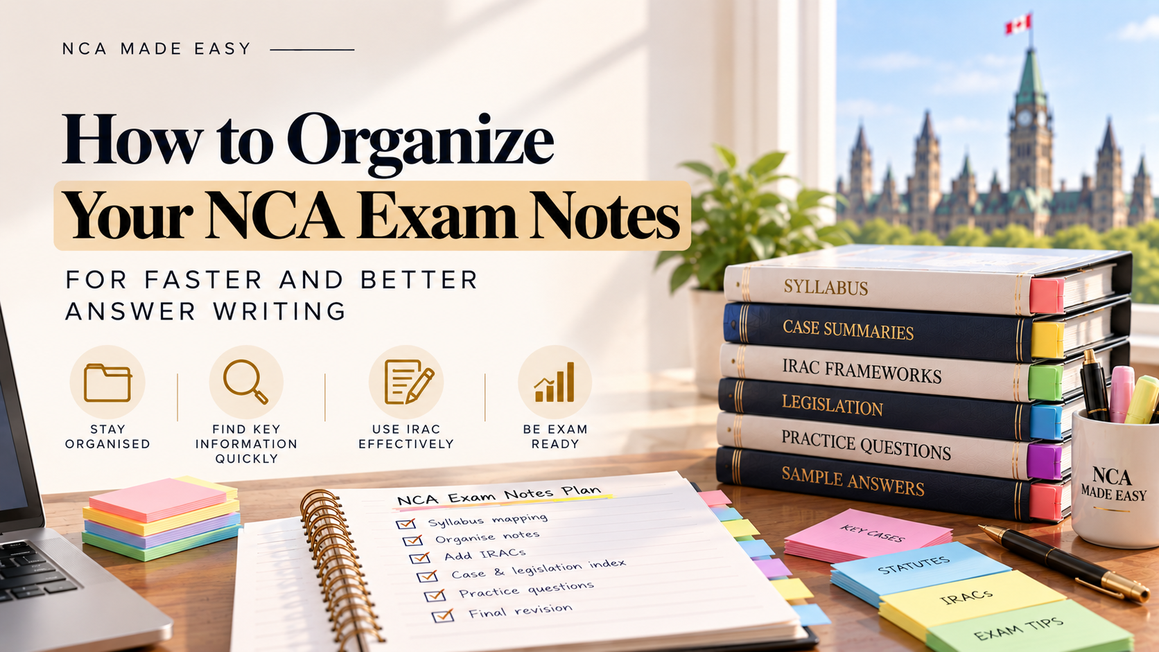 How to Organize Your NCA Exam Notes for Faster and Better Answer Writing